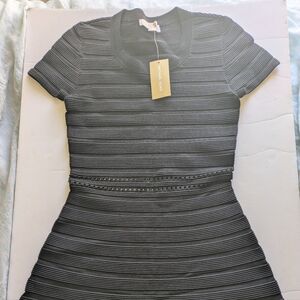 Michael Kors Black Textured Dress